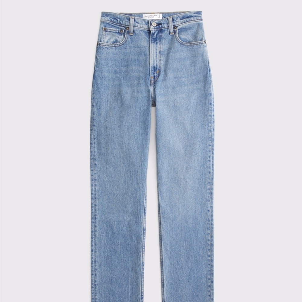 Abercrombie & Fitch Light Blue Straight-Leg Women’s Jeans